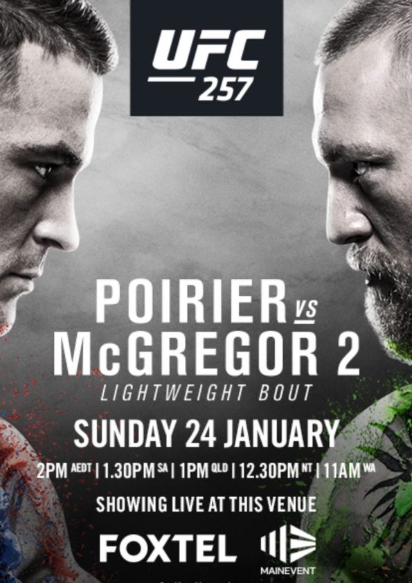 Ufc 257 Poirier Vs Mcgregor 2 The Royal Nundah Brisbane